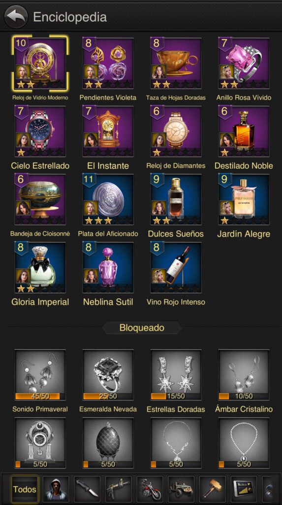 the grand mafia top bellezas enciclopedia colección de piezas